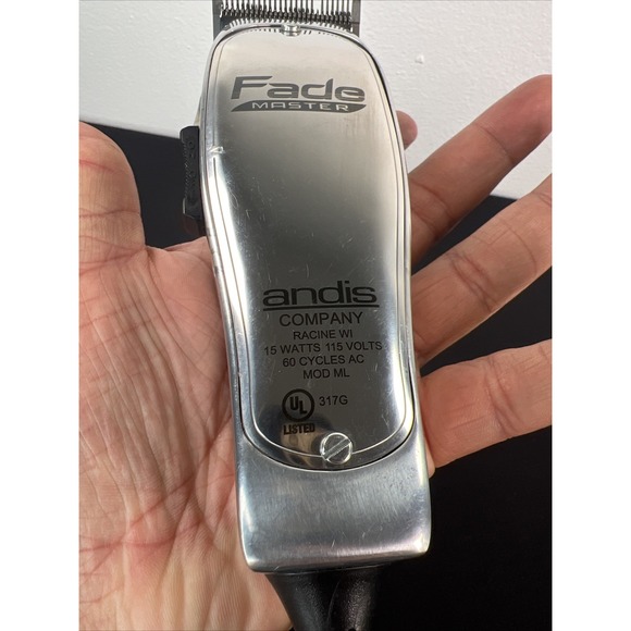 Andis Fade Master Adjustable Blade Hair Corded Clipper Silver - Picture 16 of 16